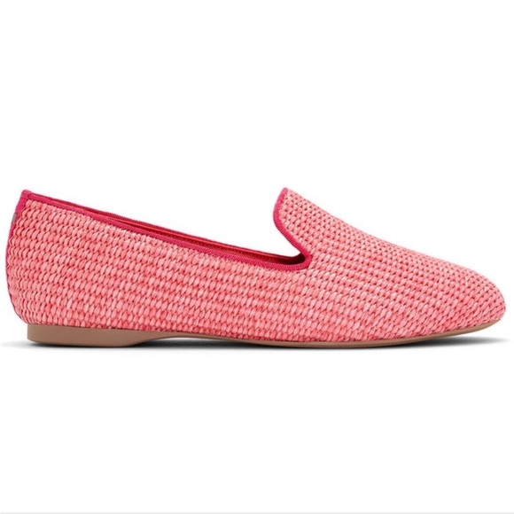 Birdies The Starling Flats in Lipstick Raffia Size 10 - Picture 2 of 13